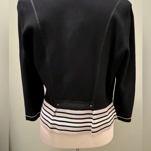 White House Black Market Milano Stripe Jacket-Sz: L- BNWT - Picture 4 of 11